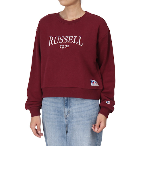 ラッセル（RUSSELL）HighCO ショート丈 カレッジ スウェットシャツ RBL24F1001 WIN