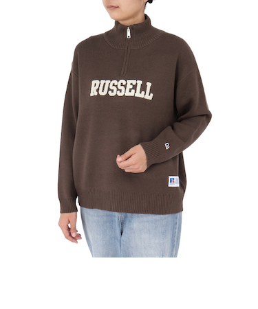 ラッセル（RUSSELL）カレッジ ロゴ ニットセーター RBL24F1006 BRN
