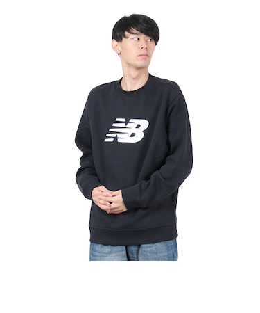 ニューバランス(new balance)SpEsCore スウェット クルーシャツ MT43905BK