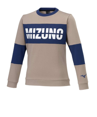 ミズノ（MIZUNO）ジュニア 長袖 スウェット クルーネック シャツ 32JCB96648
