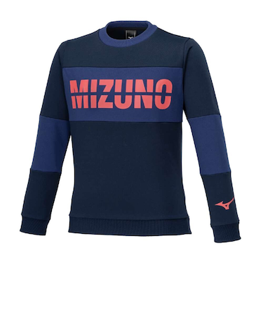 ミズノ(MIZUNO)ジュニア 長袖 スウェット クルーネック シャツ 32JCB96681