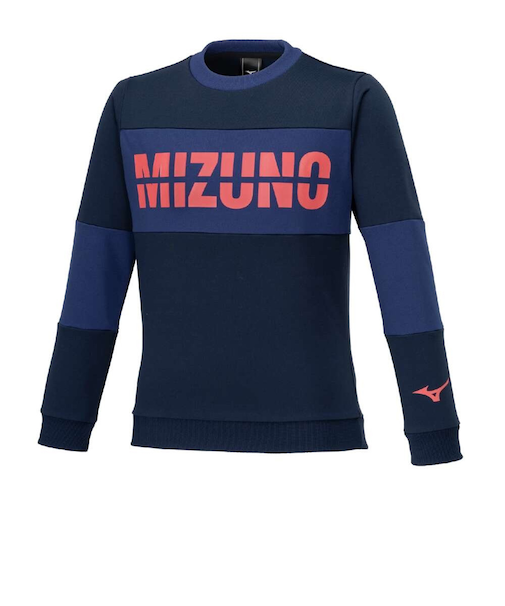 ミズノ(MIZUNO)ジュニア 長袖 スウェット クルーネック シャツ 32JCB96681