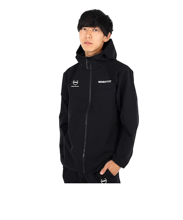 デサント（DESCENTE）HEATNAVI ソフトシェル バックロゴ フルジップフーディー DMMWJF13 BK