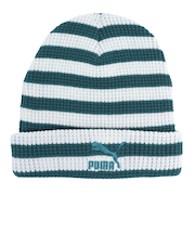 プーマ（PUMA）ニット帽 CLASSICS ミッド フィット ビーニー 02567705 フリーサイズ ボーダー 緑