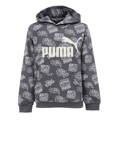 プーマ（PUMA）ジュニア ESS+ MID 90S AOP フーディー 684022 69 GRY
