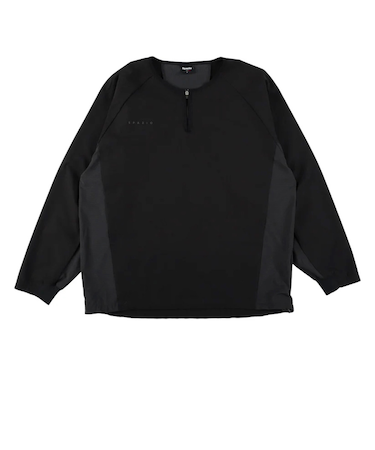 スパッツィオ(SPAZIO)サッカー フットサルウェア ジュニア ハーフジップドットメッシュ切替長袖ピステシャツ GE-1018-02