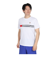 フィラ（FILA）テニスウェア 胸切替ライン バックホールメッシュ ゲームシャツ VM5702-01