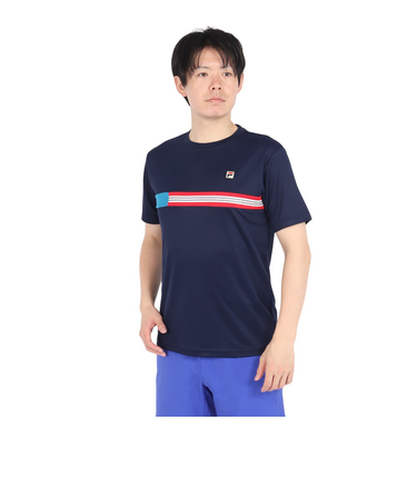 フィラ（FILA）テニスウェア 胸切替ライン バックホールメッシュ ゲームシャツ VM5702-20