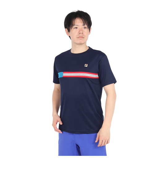 フィラ（FILA）テニスウェア 胸切替ライン バックホールメッシュ ゲームシャツ VM5702-20