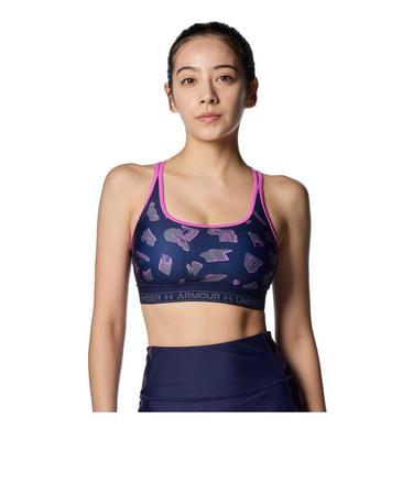 アンダーアーマー(UNDER ARMOUR)クロスバックブラ プリント ミディアムサポート 1388356 410