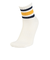 クー（Coo.）1足組 アンクル丈 ラインソックス 894Q4GSA0044 WHT