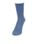 靴下 ふくらし ゆるピ丈 無地 リブ ソックス クルー丈 表糸綿100% 37752W BLU ブルー