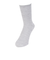 靴下 ふくらし ゆるピ丈 無地 リブ ソックス クルー丈 表糸綿100% 37752W GRY グレー