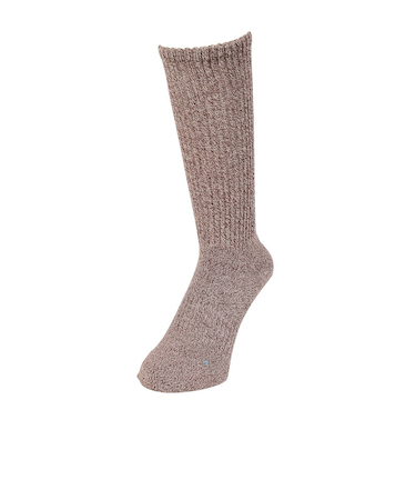 靴下 NNS クルー丈ソックス 3FC07W BRN ブラウン