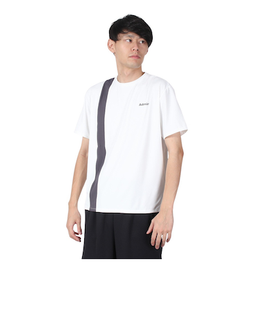 アドミラル（Admiral）テニスウェア サイドストレートライン Tシャツ ATMA420-WHT
