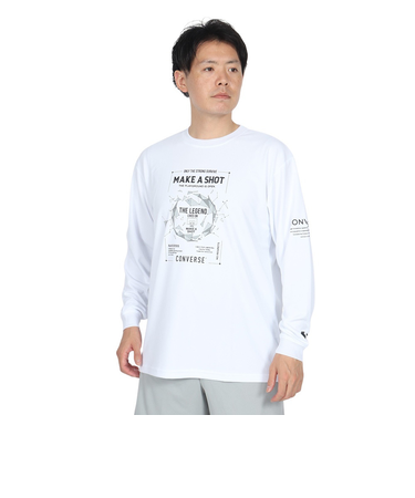 コンバース（CONVERSE）バスケットボールウェア プリントロングスリーブシャツ CB242367L-1100