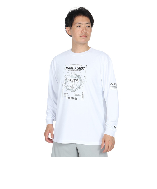 コンバース（CONVERSE）バスケットボールウェア プリントロングスリーブシャツ CB242367L-1100