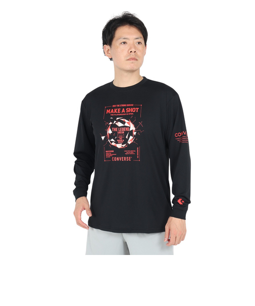 コンバース（CONVERSE）バスケットボールウェア プリントロングスリーブシャツ CB242367L-1966