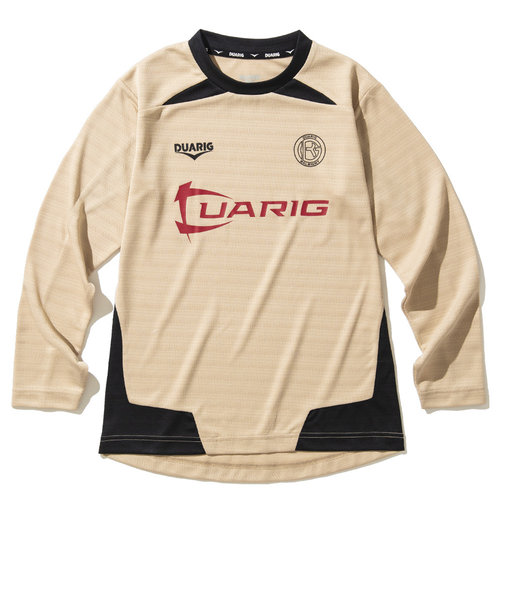 デュアリグ(DUARIG)サッカーウェア ジュニア ドライプラス 長袖プラクティスシャツ 4F0022-SCWR-742HD BEG