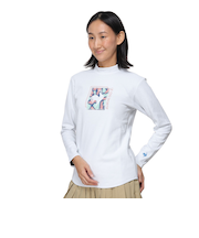 ルコックスポルティフ（lecoqsportif）テニスウェア モックネック 長袖シャツ ロングスリーブ LN4FLT11L WH00