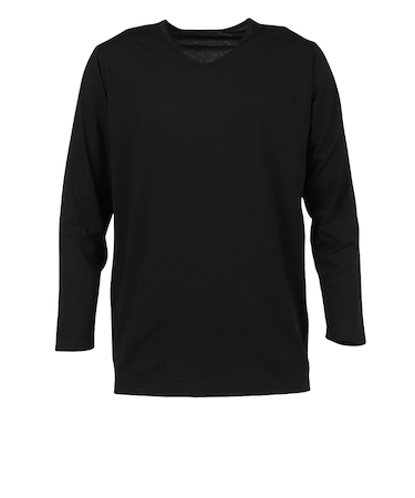 クー(Coo.)ヒートクロス 薄手 9分袖Vネック インナーシャツ 891CO4GC0125 BLK 保温 発熱素材 M-LLサイズ