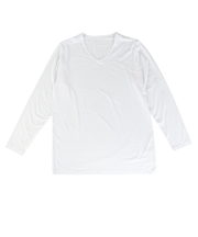 クー(Coo.)ヒートクロス 薄手 9分袖Vネックシャツ 891CO4GC0126 WHT 発熱素材 ホワイト