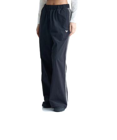 ロキシー（ROXY）LIFE STRIPE トラックパンツ ワイドシルエット 24FWRPT244008BLK