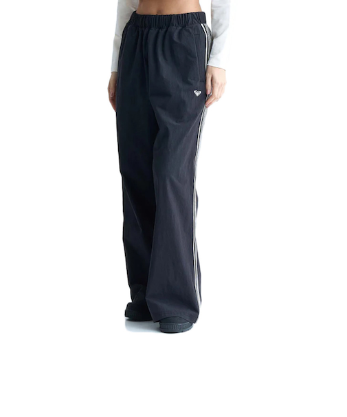 ロキシー（ROXY）LIFE STRIPE トラックパンツ ワイドシルエット 24FWRPT244008BLK