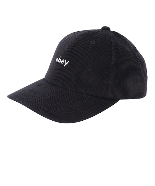 オベイ（OBEY）LOWERCASE コーデュロイ 6 パネル キャップ 100580378BLK