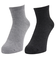 クー（Coo.）3層 アンクル丈 ソックス 2足組 894Q4GSA0085 GRY 吸湿 発熱