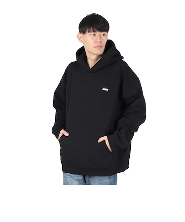 オベイ（OBEY）BOLD STAR EXTRA HEAVY フーディ 112470224BLK