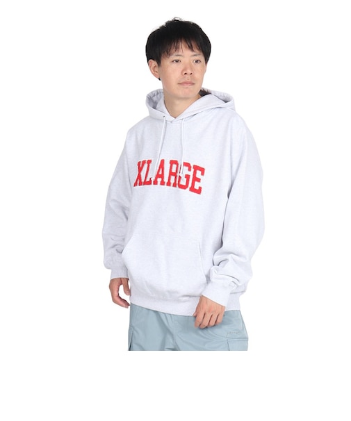 エクストララージ（XLARGE）ARCH ロゴ フーディー スウェットシャツ 101243012011-ASH