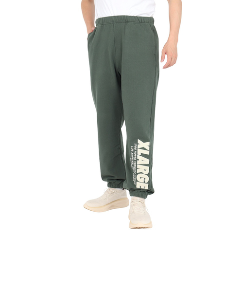 エクストララージ(XLARGE)CHENILLE ロゴ スウェットパンツ 101243031016-GREEN(Men’s) エクストララージ（XLARGE）CHENILLE ロゴ スウェットパンツ