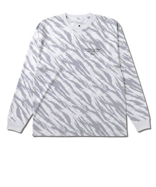 アクター（AKTR）バスケットボールウェア BEAST カモ A.L ルーズ 長袖 SP Tシャツ 224-016005 WH
