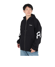 ルーカ（RVCA）FAKE RVCA フルジップ フーディーパーカー BE042044 BLK