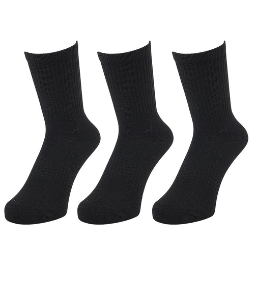 クー（Coo.）ヒートクロス 3足組 クルー丈 ソックス 895Q4GSA0060 BLK 22-25cm 抗菌防臭