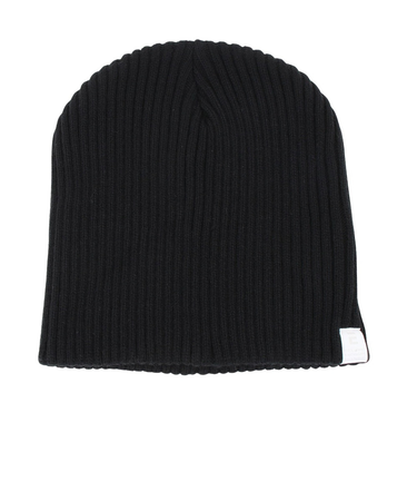 エルケクス（ELKEX）ニット帽 BASIC リブ ワッチ 帽子 EKL4FA0033 BLK 黒 防寒 フリーサイズ