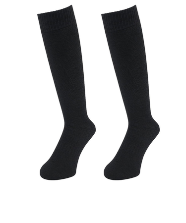 クー(Coo.)ヒートクロス クルーソックス 2足組 894Q4GSA0019 BLK25 25-28cm 抗菌防臭 黒