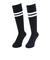 クー（Coo.）ヒートクロス クルーソックス 2足組 NVYBLKライン 895Q4GSA0014 NVY22 22-25cm 抗菌防臭