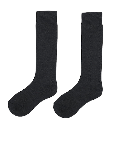 クー(Coo.)ジュニア ヒートクロス クルーソックス 2足組 896Q4GSA0008 BLK19 19.0-22.0cm 抗菌防臭