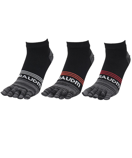 ヒートクロス 5指ソックス 3足組 WHTORGRED SK4F0008-WA894-GRGSA 黒