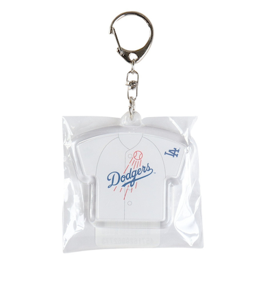 エムエルビー（MLB）ユニフォーム型キーホルダー ドジャース メジャー LA-KEY08 WHITE 白