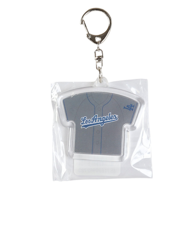 エムエルビー（MLB）ユニフォーム型キーホルダー ドジャース メジャー LA-KEY09 GRAY グレー