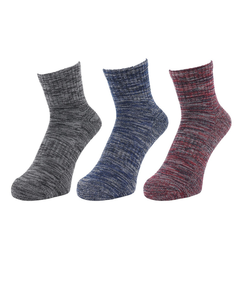 クー(Coo.)HEAT-X 3足組 アンクル丈 ソックス REDNVYBLK 894Q4GSA0061 RED 25-28cm 抗菌防臭