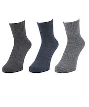 クー(Coo.)HEAT-X 3足組 アンクル丈 ソックス CGYNVYBLK 894Q4GSA0062 CGRY 25-28cm 抗菌防臭