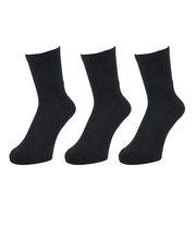 クー（Coo.）HEAT-X 3足組 アンクル丈 ソックス 894Q4GSA0063 BLK 黒 25-28cm 抗菌防臭