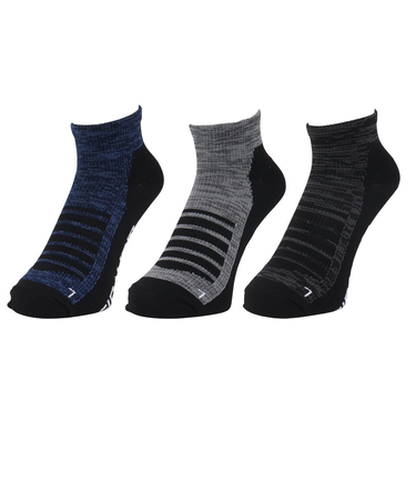 MiCROBATOR アンクル丈 ソックス 3足組GRYNVYBLK SK4F0012-WA895-GRGSA