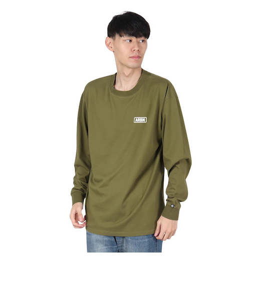 エアボーン（ARBN）ロゴ ロングスリーブTシャツ AB2024FWM-APP001OLV