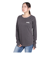 エックスガール（X-gir）ATHLETIC 長袖Tシャツ 2 158246013008-CHARCOAL