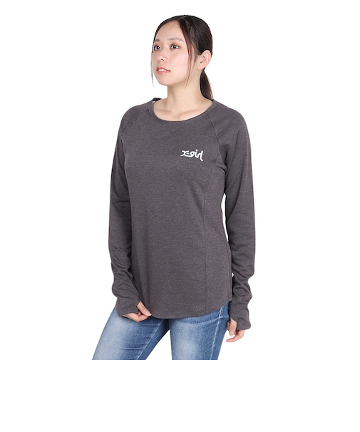 エックスガール(X-gir)ATHLETIC 長袖Tシャツ 2 158246013008-CHARCOAL